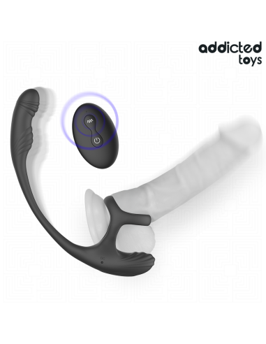 ADDICTED TOYS - ANAL PLUG WITH VIBRATION AND 360º WAVING AND TESTICLE STIMULATOR