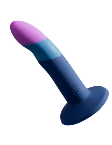 ROMP - PICCOLO SILICONE DILDO WITH TRICOLOR SUCTION CUP 14 CM