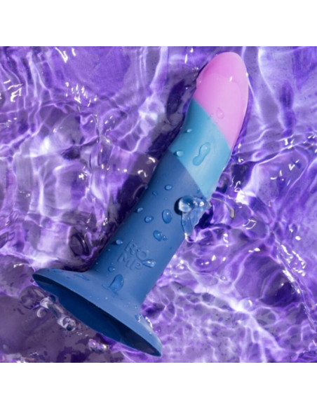 ROMP - PICCOLO SILICONE DILDO WITH TRICOLOR SUCTION CUP 14 CM
