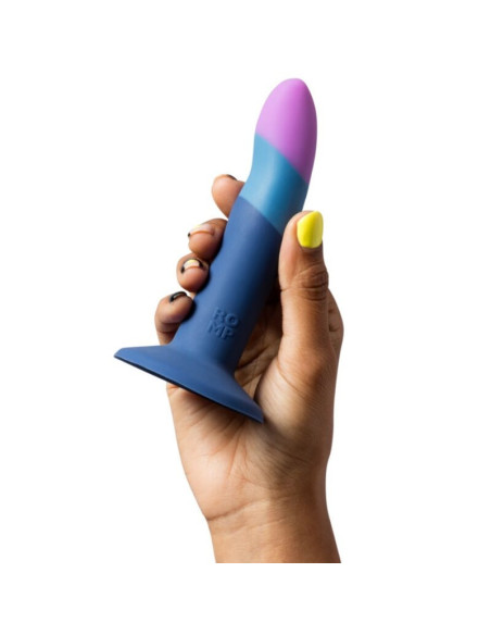 ROMP - PICCOLO SILICONE DILDO WITH TRICOLOR SUCTION CUP 14 CM