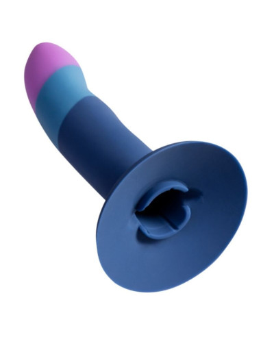 ROMP - PICCOLO SILICONE DILDO WITH TRICOLOR SUCTION CUP 14 CM