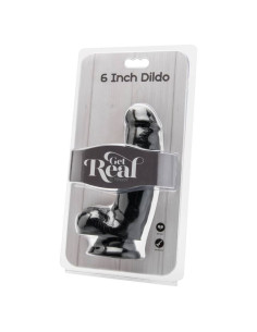 GET REAL - 12 CM DILDO SU KIUKULIAIS, JUODAS 2