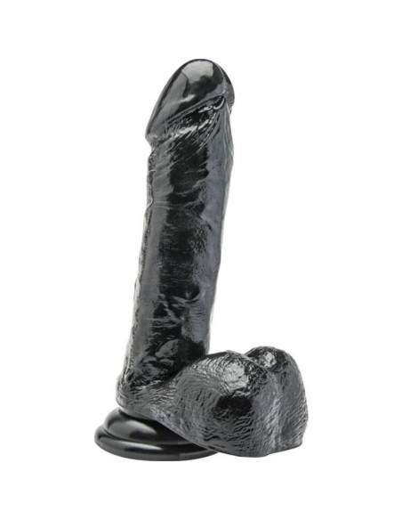 GET REAL - 18 cm dildo su kamuoliukais, juodas