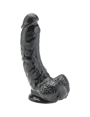 GET REAL - 20,5 CM DILDO SU KIUKULIAIS, JUODAS