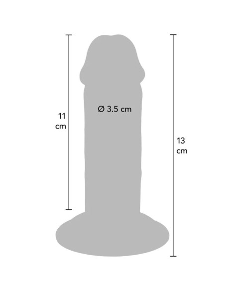 GET REAL - DELUXE THICK DOUBLE-DENSITY TPE DONG 13 CM