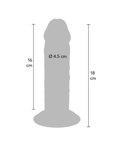 GET REAL - DELUXE THICK DOUBLE-DENSITY TPE DONG 18 CM