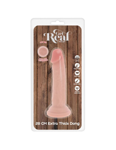 GET REAL - DELUXE THICK DOUBLE-DENSITY TPE DONG 20 CM