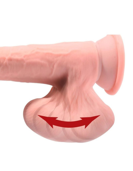 KING COCK PLUS - TRIPLE DENSITY REALISTIC DILDO WITH SWINGING TESTICLES 23 CM FLESH
