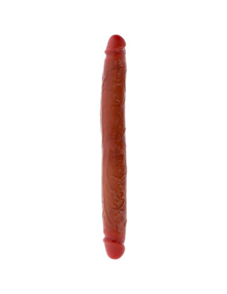 GET REAL - DVIGUBAS SILIKONINIS DILDO CARAMEL 35 CM