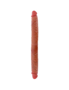 GET REAL - DVIGUBAS SILIKONINIS DILDO CARAMEL 46 CM