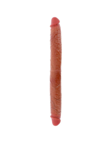 GET REAL - DVIGUBAS SILIKONINIS DILDO CARAMEL 46 CM