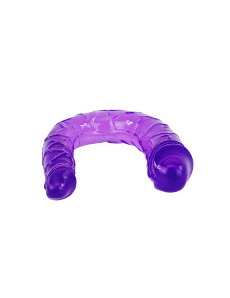 BAILE - Dvigubas dildo alyvinėje lanksčioje želė formoje
