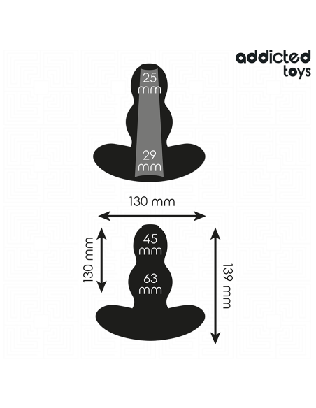 ADDICTED TOYS - HOLLOW ANAL PLUG SILICONE SIZE XL 13.9 CM