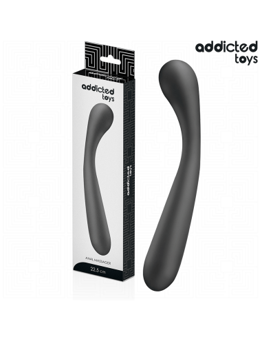 ADDICTED TOYS - Dvigubas analinis masažuoklis iš silikono 22,5 cm
