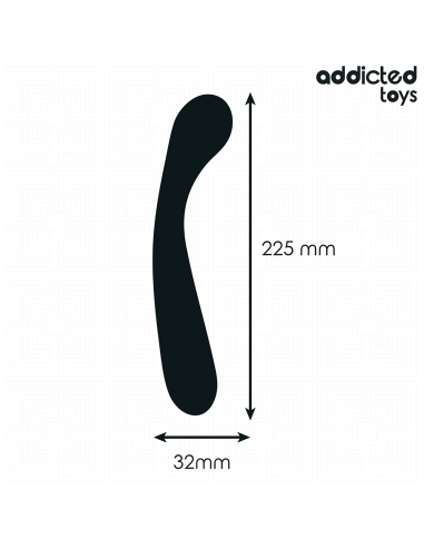 ADDICTED TOYS - Dvigubas analinis masažuoklis iš silikono 22,5 cm