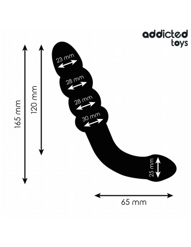 ADDICTED TOYS - DOUBLE ANAL MASSAGER SILICONE 16.5 CM