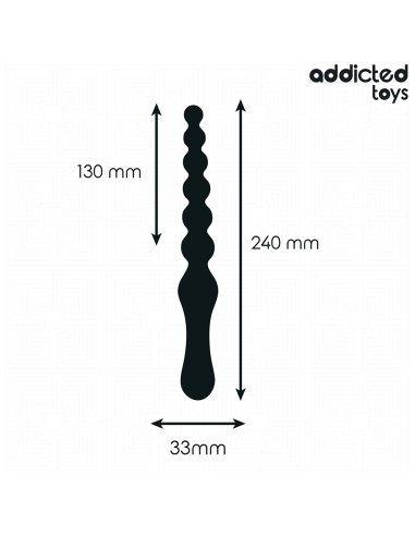 ADDICTED TOYS - DOUBLE ANAL MASSAGER SILICONE 24 CM