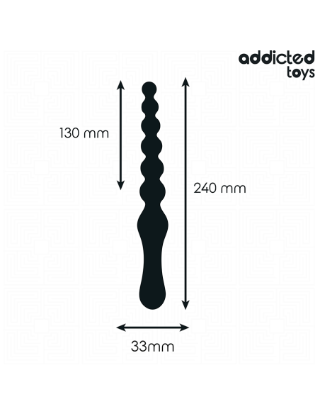 ADDICTED TOYS - DOUBLE ANAL MASSAGER SILICONE 24 CM