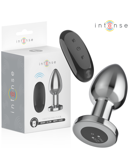 INTENSE - ANALINIS KAIŠTELIS, 10 VIBRACIJOS METALINIS, SU NUOTOLINIO VALDYMO PULTELIU, L