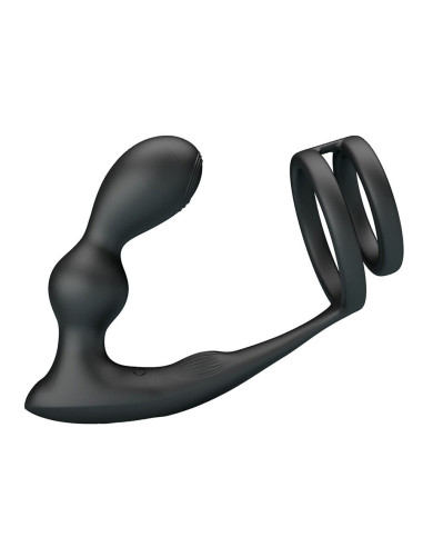 MR PLAY - VIBRATING ANAL PLUG WITH PENIS RING REMOTE CONTROL