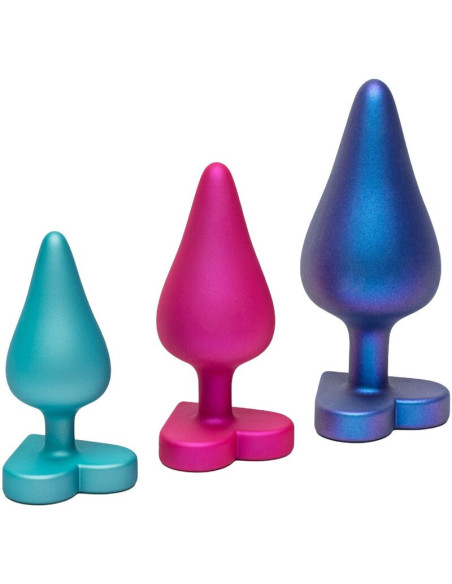 ROMP - LUSTER ANAL TRAINING KIT S-M-L WITH HEART-SHAPED BASE