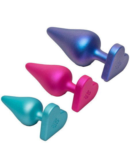 ROMP - LUSTER ANAL TRAINING KIT S-M-L WITH HEART-SHAPED BASE