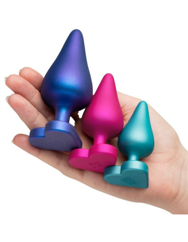 ROMP - LUSTER ANAL TRAINING KIT S-M-L WITH HEART-SHAPED BASE