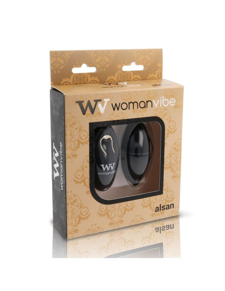 WOMANVIBE - ALSAN EGG NUOTOLINIO VALDYMO PULTAS JUODAS SILIKONINIS JUODAS