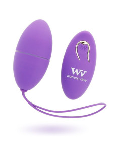 WOMANVIBE - ALSAN SILIKONINIS NUOTOLINIO VALDYMO PULTELIS KIAUŠINIO FORMOS, VIOLETINIS
