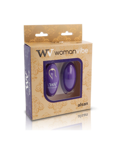 WOMANVIBE - ALSAN SILIKONINIS NUOTOLINIO VALDYMO PULTELIS KIAUŠINIO FORMOS, VIOLETINIS