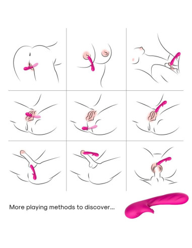 ARMONY - ROMANCE VIBRATOR WITH STIMULATOR FUCHSIA
