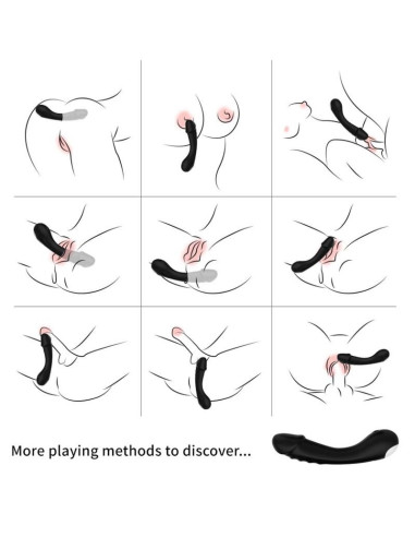ARMONY - G-SPOT VIBRUOJAMAS DILDO, SILIKONINIS, JUODAS
