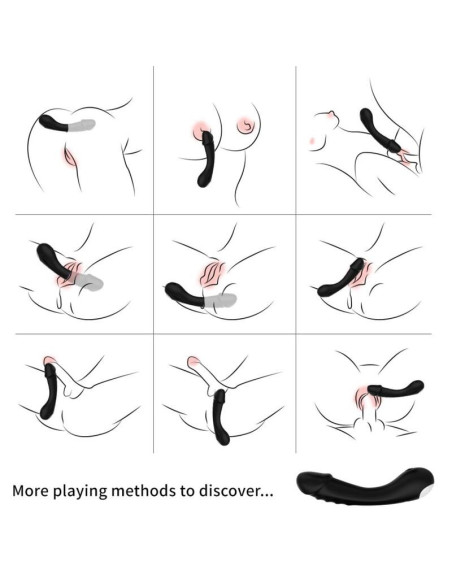 ARMONY - G-SPOT VIBRUOJAMAS DILDO, SILIKONINIS, JUODAS