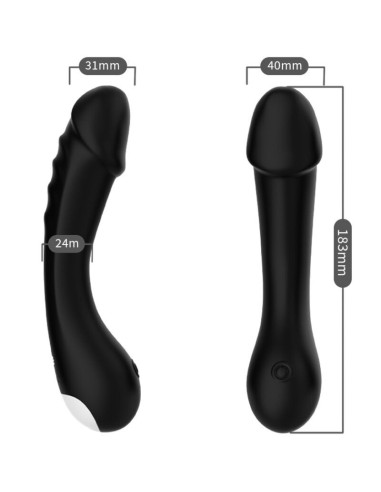 ARMONY - G-SPOT VIBRUOJAMAS DILDO, SILIKONINIS, JUODAS
