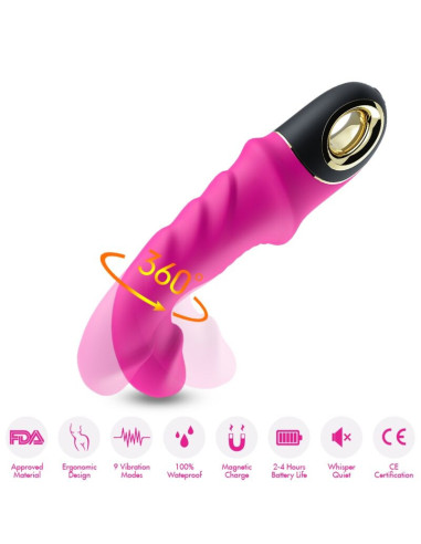 ARMONY - JOYBLADE DILDO VIBRUOJAMAS ROTATORIUS FUKSIJOS SPALVOS
