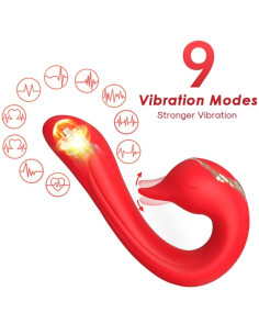 ARMONY - DELFIN VIBRATOR MULTIPOSITION and HEAT EFFECT RED