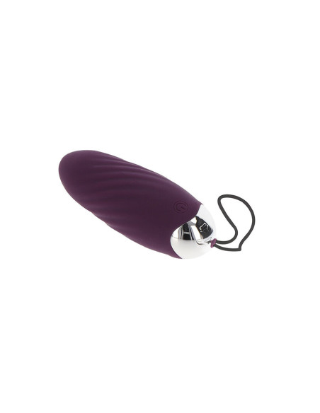 TOYJOY - „HAPPINESS KNOCK KNOCK“ KIAUŠINIO FORMOS VIBRATORIUS SU NUOTOLINIO VALDYMO PULTELIU, VIOLETINIS