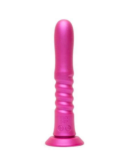 ROMP - JIGGLE UP AND DOWN VIBRATOR WITH PINK SUCTION CUP