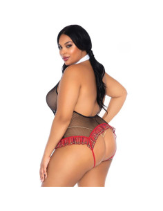 LEG AVENUE - SCHOOLGIRL CROTHLESS FITNESS TEDDY PLUS SIZE 2