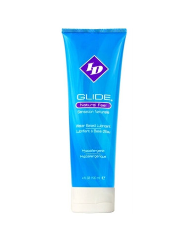 ID GLIDE - VANDENS PAGRINDU PAGAMINTAS LUBRIKAS, ITIN ILGAI IŠLIEKANTIS, KELIONINIS TUBELĖJE, 120 ML