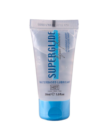 HOT - SUPERGLIDE LIQUID PLEASURE VANDENS PAGRINDU PAGAMINTAS LUBRIKANTAS 30 ML