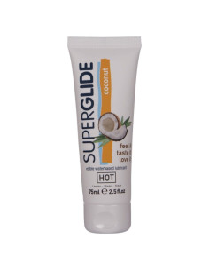 HOT - SUPERGLIDE VALGOMASIS TEPAVIMASIS SKYSTIS, PAGAMINTAS IŠ KOKOSŲ ALIEJUS, 75 ML