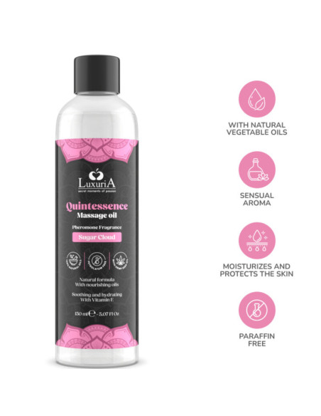 INTIMATELINE LUXURIA - MASAŽINIS ALIEJUS SU CUKRAUS DEBESIU 150 ML