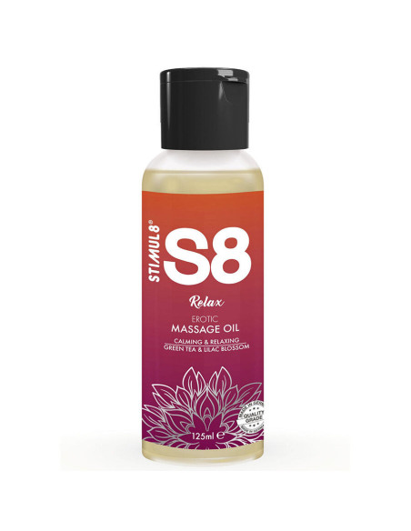 STIMUL8 - S8 RELAX žaliosios arbatos masažinis aliejus 125 ml
