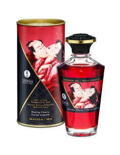 SHUNGA - HEAT EFFECT MASSAGE OIL INTENSE CHERRY FLAVOR 100 ML