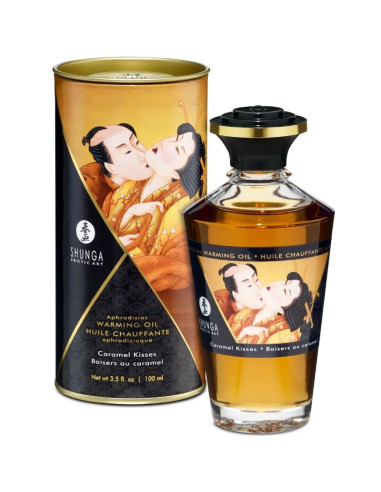 SHUNGA - MASSAGE OIL WITH HEAT EFFECT CARAMEL FLAVOR 100 ML
