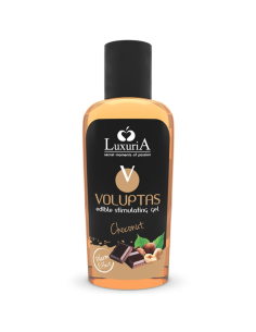 INTIMATELINE LUXURIA - VOLUPTAS VALGOMAS MASAŽAS GELIS ŠILDANTIS POVEIKIS - CHOCONUT 100 ML