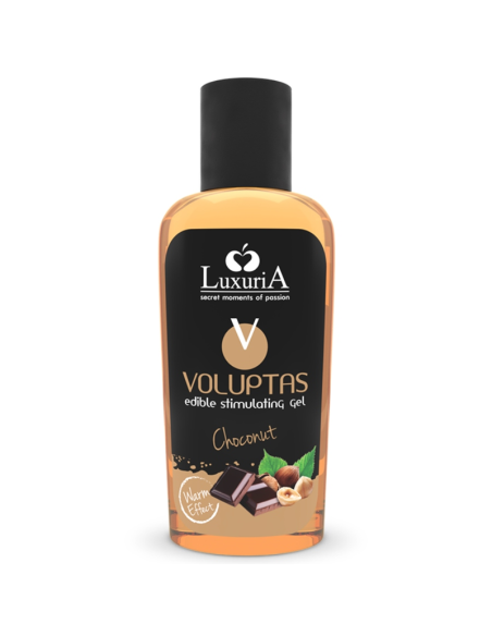 INTIMATELINE LUXURIA - VOLUPTAS VALGOMAS MASAŽAS GELIS ŠILDANTIS POVEIKIS - CHOCONUT 100 ML