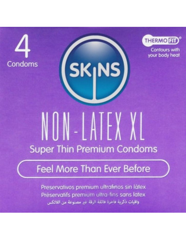 SKINS - LATEX-FREE CONDOMS XL PACK OF 4