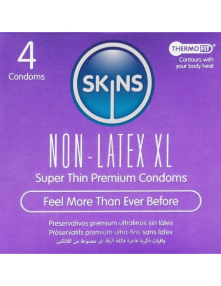 SKINS - LATEX-FREE CONDOMS XL PACK OF 4
